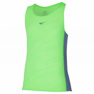 Mizuno Aero Tank αμανικα μπλουζακια ανδρικα ανοιχτο πρασινο | Greece M6419MD