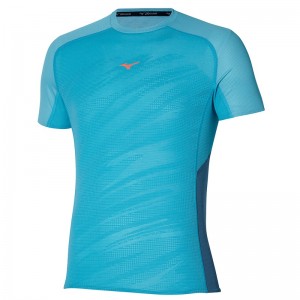 Mizuno Aero Tee μπλουζακια ανδρικα μπλε | Greece M6502MC