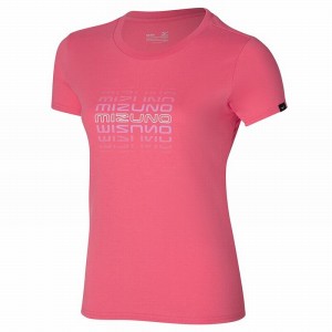 Mizuno Athletics Mizuno Tee μπλουζακια γυναικεια κοραλι | Greece M7281FL