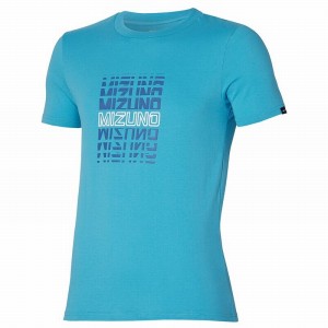 Mizuno Athletics Mizuno Tee μπλουζακια ανδρικα μπλε | Greece M4529GB