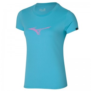 Mizuno Athletics RB Tee μπλουζακια γυναικεια μπλε | Greece M2094EN