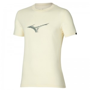 Mizuno Athletics RB Tee μπλουζακια ανδρικα κίτρινα | Greece M8576NP