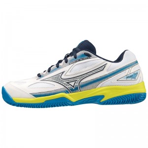 Mizuno Break Shot 4 CC Παπουτσια Τενισ ανδρικα ασπρα μπλε | Greece M4768CN