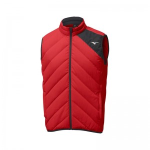 Mizuno Breath Thermo Move Down Gilet Μπουφαν ανδρικα κοκκινα | Greece M7586PK