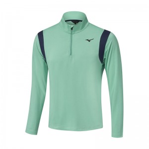 Mizuno Breeze Elite 1/4 Zip Αριστος ανδρικα πρασινο | Greece M7624FR