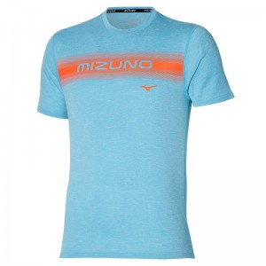 Mizuno Core Mizuno Tee μπλουζακια ανδρικα μπλε | Greece M7625QH