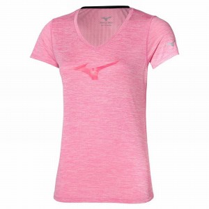 Mizuno Core RB Tee μπλουζακια γυναικεια ροζ | Greece M4753HT