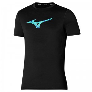 Mizuno Core RB Tee μπλουζακια ανδρικα μαυρα | Greece M4967MB