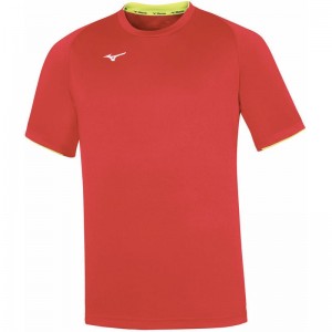 Mizuno Core SS Tee μπλουζακια ανδρικα κοκκινα κίτρινα | Greece M3546ZG