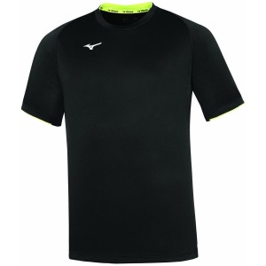 Mizuno Core SS Tee μπλουζακια ανδρικα μαυρα κίτρινα | Greece M4320JY