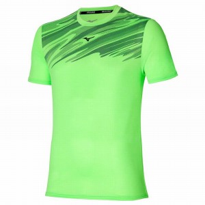 Mizuno Core σταμπεσ Tee μπλουζακια ανδρικα ανοιχτο πρασινο | Greece M1439KR