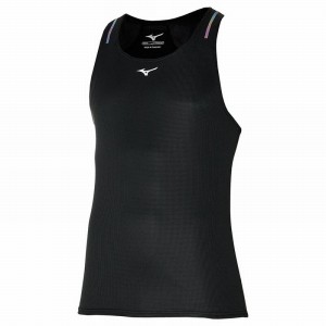 Mizuno Dryaeroflow Tank αμανικα μπλουζακια ανδρικα μαυρα | Greece M6503TN