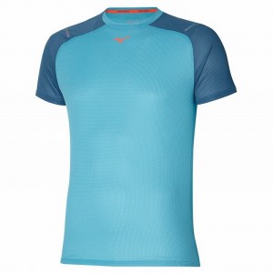 Mizuno Dryaeroflow Tee μπλουζακια ανδρικα μπλε | Greece M5910NC