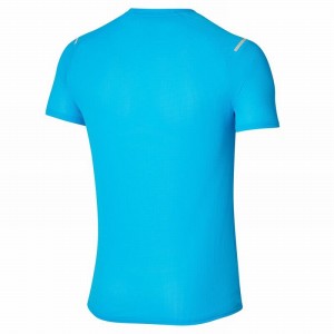 Mizuno Dryaeroflow Tee μπλουζακια ανδρικα μπλε | Greece M8146UW