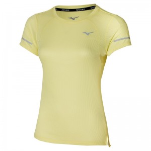 Mizuno Dryaeroflow Tee μπλουζακια γυναικεια ανοιχτο πρασινο κίτρινα | Greece M7186PF