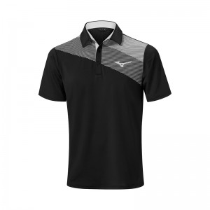 Mizuno Elite Fade Polo ανδρικα μαυρα | Greece M4731QF