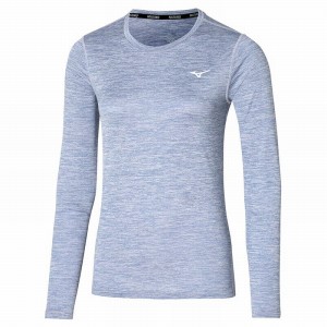 Mizuno Impulse Core LS Tee μπλουζακια γυναικεια μπλε | Greece M0329XQ