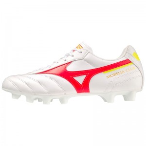 Mizuno Morelia II Club Παπουτσια Ποδοσφαιρου γυναικεια ασπρα | Greece M3826PI