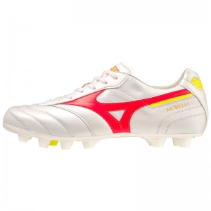 Mizuno Morelia II Elite Παπουτσια Ποδοσφαιρου ανδρικα ασπρα | Greece M5834ST