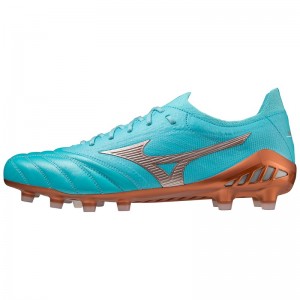 Mizuno Morelia Neo III Beta Japan Παπουτσια Ποδοσφαιρου γυναικεια μπλε χρυσο χρωμα | Greece M9502EG