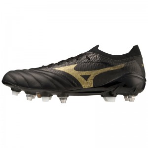 Mizuno Morelia Neo IV Beta Παπουτσια Ποδοσφαιρου γυναικεια μαυρα χρυσο χρωμα μαυρα | Greece M6047UB