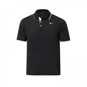 Mizuno QD Comp Plus Polo ανδρικα μαυρα | Greece M6591UA