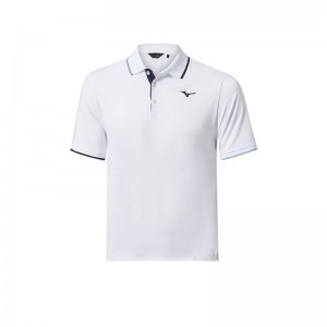 Mizuno QD Comp Plus Polo ανδρικα ασπρα | Greece M8013UY