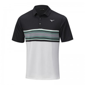 Mizuno Quick Dry Oceanic Polo ανδρικα μαυρα | Greece M7254WD