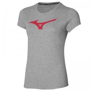 Mizuno Rb Logo Tee μπλουζακια γυναικεια γκρι | Greece M4867ES