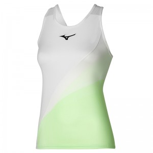 Mizuno Release Printed Tank αμανικα μπλουζακια γυναικεια ασπρα | Greece M9601KX