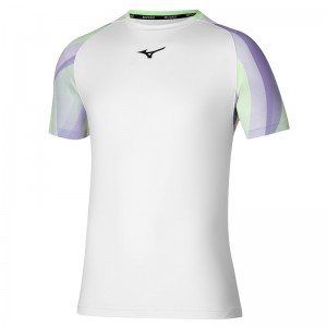 Mizuno Release Shadow Tee μπλουζακια ανδρικα ασπρα | Greece M3248CJ