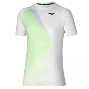 Mizuno Release Shadow σταμπεσ Tee μπλουζακια ανδρικα ασπρα | Greece M2419HF