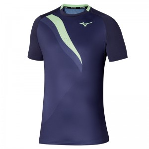 Mizuno Release Shadow σταμπεσ Tee μπλουζακια ανδρικα μπλε | Greece M6852PU