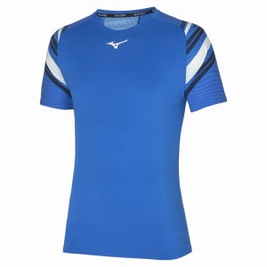 Mizuno Shadow Tee μπλουζακια ανδρικα μπλε | Greece M2673DG