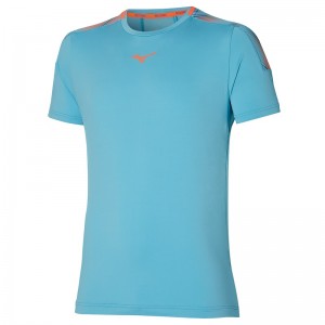 Mizuno Shadow Tee μπλουζακια ανδρικα μπλε | Greece M8574ZR