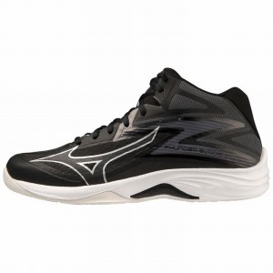 Mizuno Thunder Blade Z Mid Παπουτσια Βολλευ γυναικεια μαυρα ασημι | Greece M4830KO