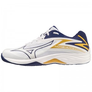 Mizuno Thunder Blade Z Παπουτσια Βολλευ ανδρικα ασπρα χρυσο χρωμα | Greece M1548XG