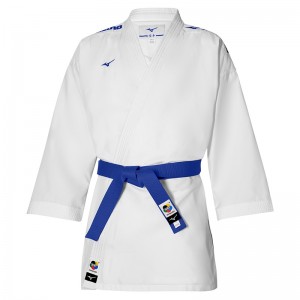 Mizuno Toshi Embroidery Karategis γυναικεια ασπρα μπλε | Greece M4710WD