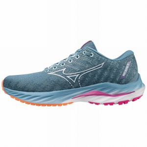 Mizuno Wave Inspire 19 Παπουτσια για Τρεξιμο γυναικεια μπλε ασπρα | Greece M7052UH