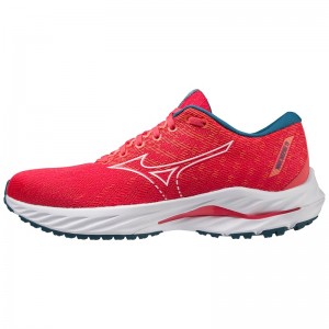 Mizuno Wave Inspire 19 Παπουτσια για Τρεξιμο γυναικεια ροζ ασπρα μπλε | Greece M5913IW