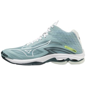 Mizuno Wave Lightning Z7Mid Παπουτσια Βολλευ γυναικεια πρασινο ασπρα | Greece M6983OU