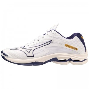 Mizuno Wave Lightning Z7 Παπουτσια Βολλευ γυναικεια ασπρα χρυσο χρωμα | Greece M3521HA