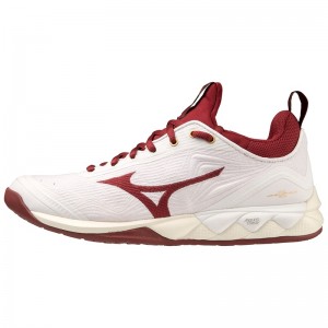 Mizuno Wave Luminous 2 Παπουτσια Βολλευ γυναικεια ασπρα σκούρο κοκκινα χρυσο χρωμα | Greece M0926ZC