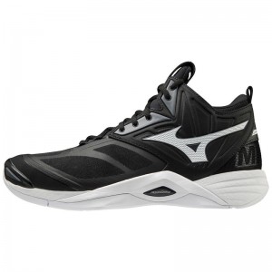 Mizuno Wave Momentum 2 Mid Παπουτσια Βολλευ ανδρικα μαυρα ασπρα | Greece M2941LI