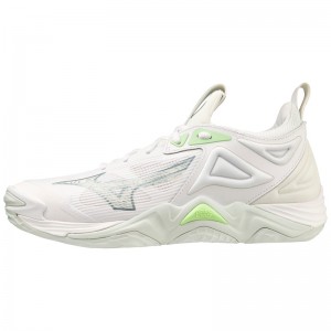 Mizuno Wave Momentum 3 Παπουτσια Βολλευ γυναικεια ασπρα πρασινο | Greece M5694OM