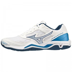 Mizuno Wave Phantom 3 Παπουτσια Χαντμπολ γυναικεια ασπρα μπλε | Greece M3654ZG