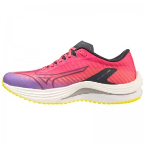 Mizuno Wave Rebellion Flash Παπουτσια για Τρεξιμο γυναικεια ροζ μπλε | Greece M1802AT