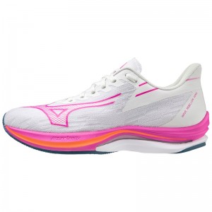 Mizuno Wave Rebellion Sonic Παπουτσια για Τρεξιμο γυναικεια ασπρα μπλε | Greece M0651IF