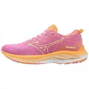 Mizuno Wave Rider 26 Roxy Παπουτσια για Τρεξιμο γυναικεια ασπρα πορτοκαλι | Greece M8617EJ