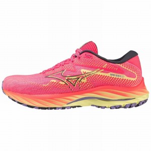 Mizuno Wave Rider 27 Παπουτσια για Τρεξιμο γυναικεια ροζ μπλε | Greece M5417QS